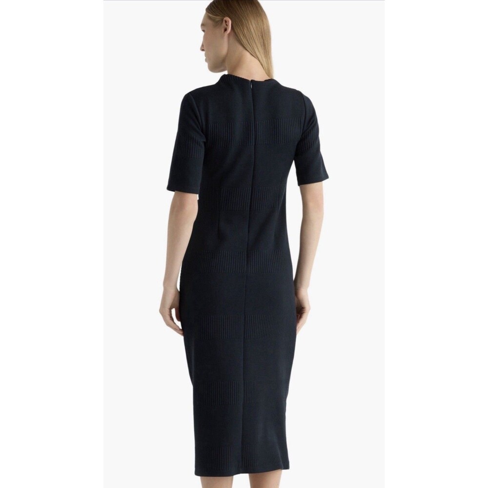 Modern Citizen Womens Evie Dress Size XL Black Ribbed Knit Short Sleeve - Picture 2 of 7